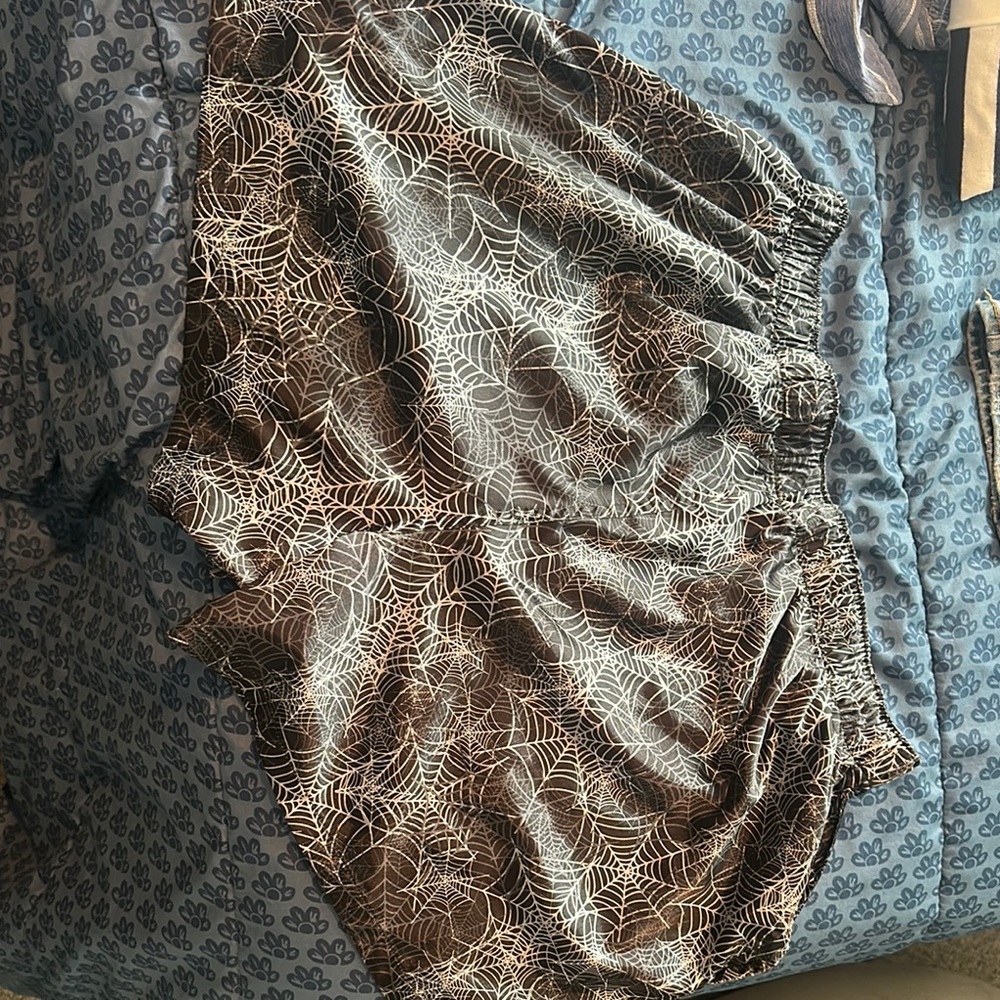 Spider Web Patterned Black Skirt